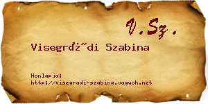 Visegrádi Szabina névjegykártya