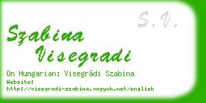 szabina visegradi business card
